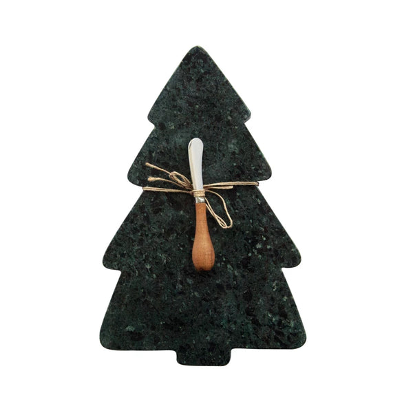 Marble Tree Board With Knife Madison's Niche 