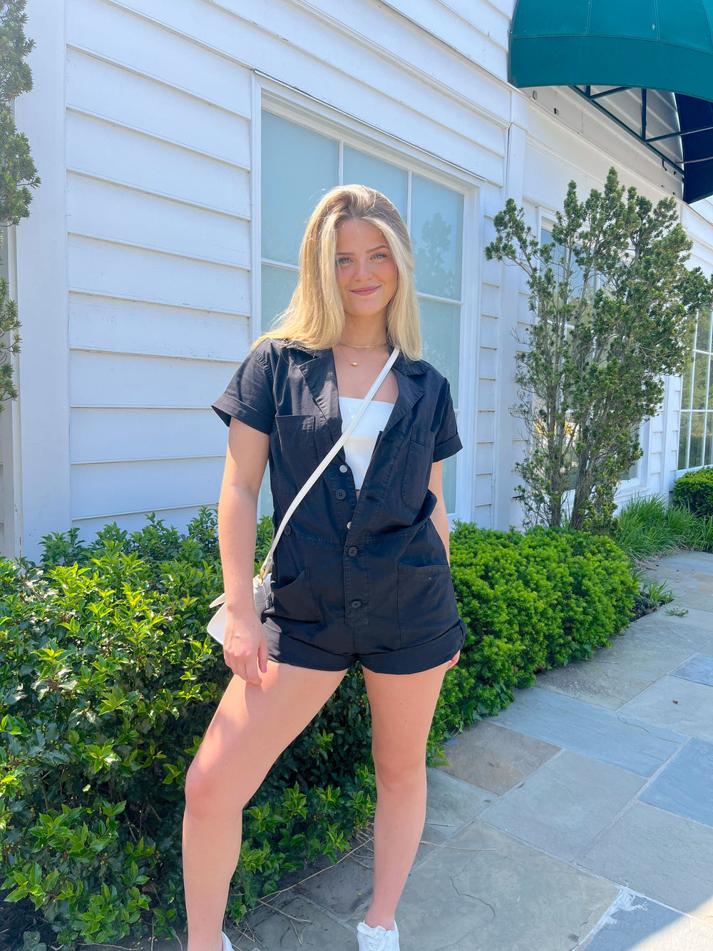 Parker Romper in Black - Madison&