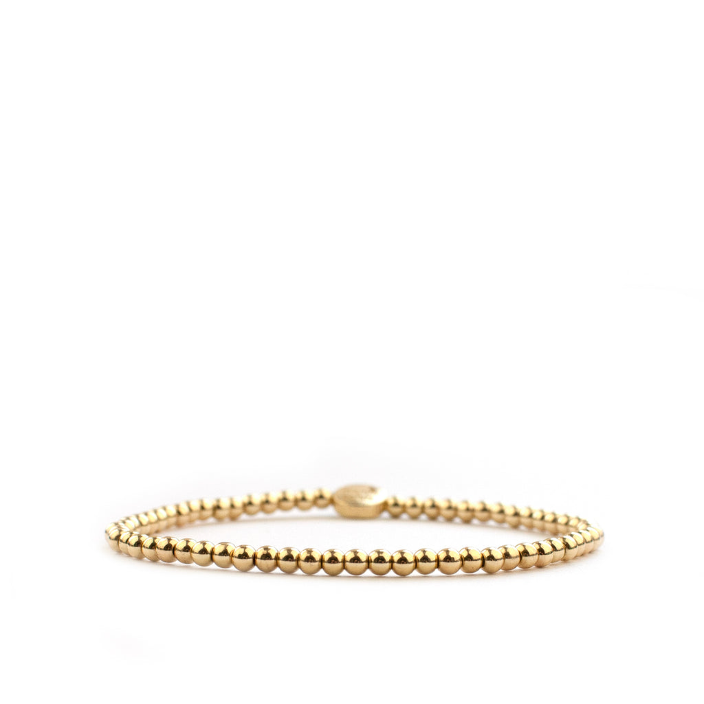3 mm Gold Beaded Ball Bracelet - Madison's Niche 