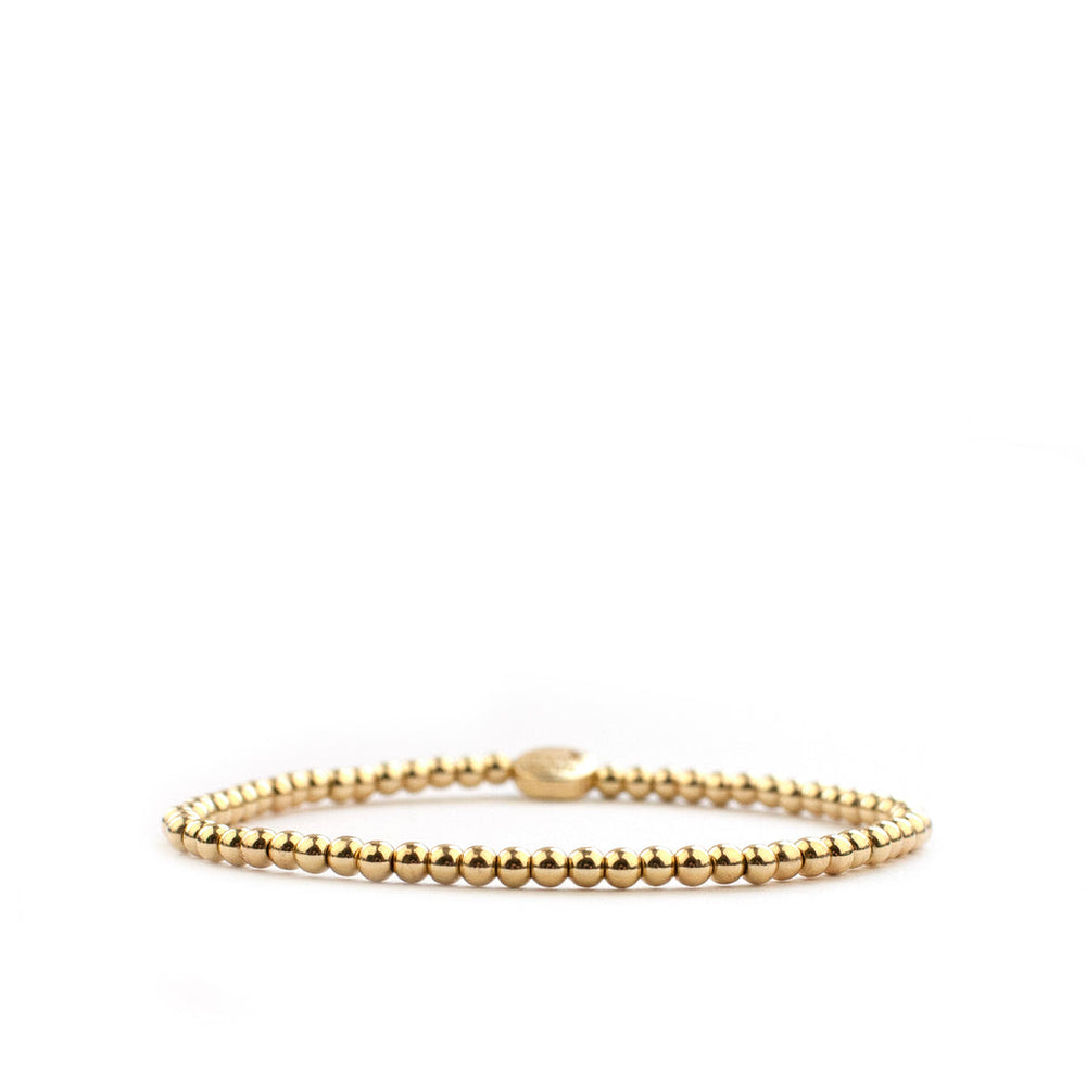 3 mm Gold Beaded Ball Bracelet - Madison&