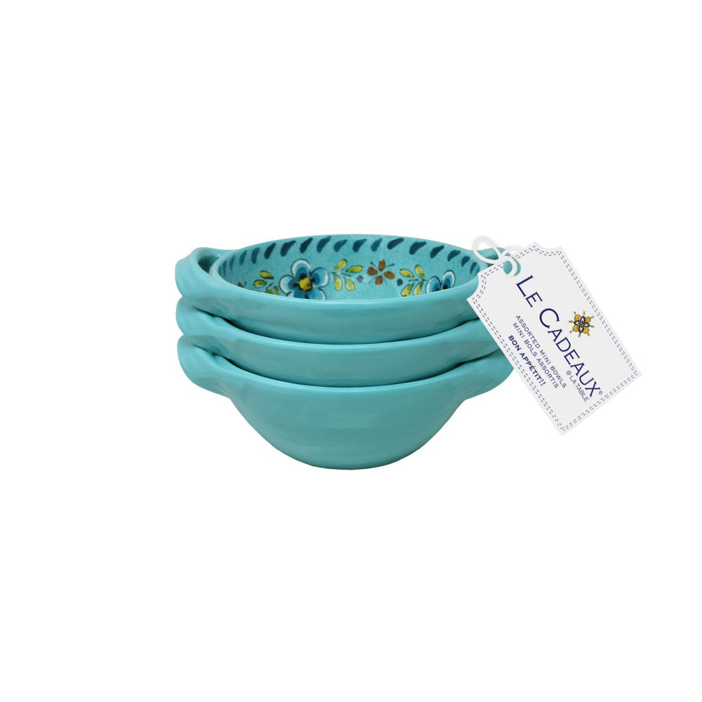 Set of 3 Mini Bowls in Madrid Turquoise - Madison's Niche 