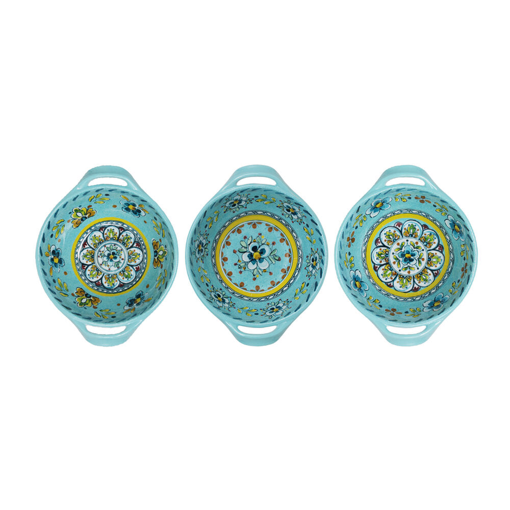 Set of 3 Mini Bowls in Madrid Turquoise - Madison's Niche 