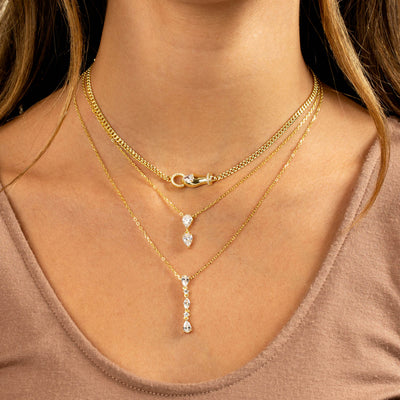 Multi Shape Drop Necklace - Madison's Niche 