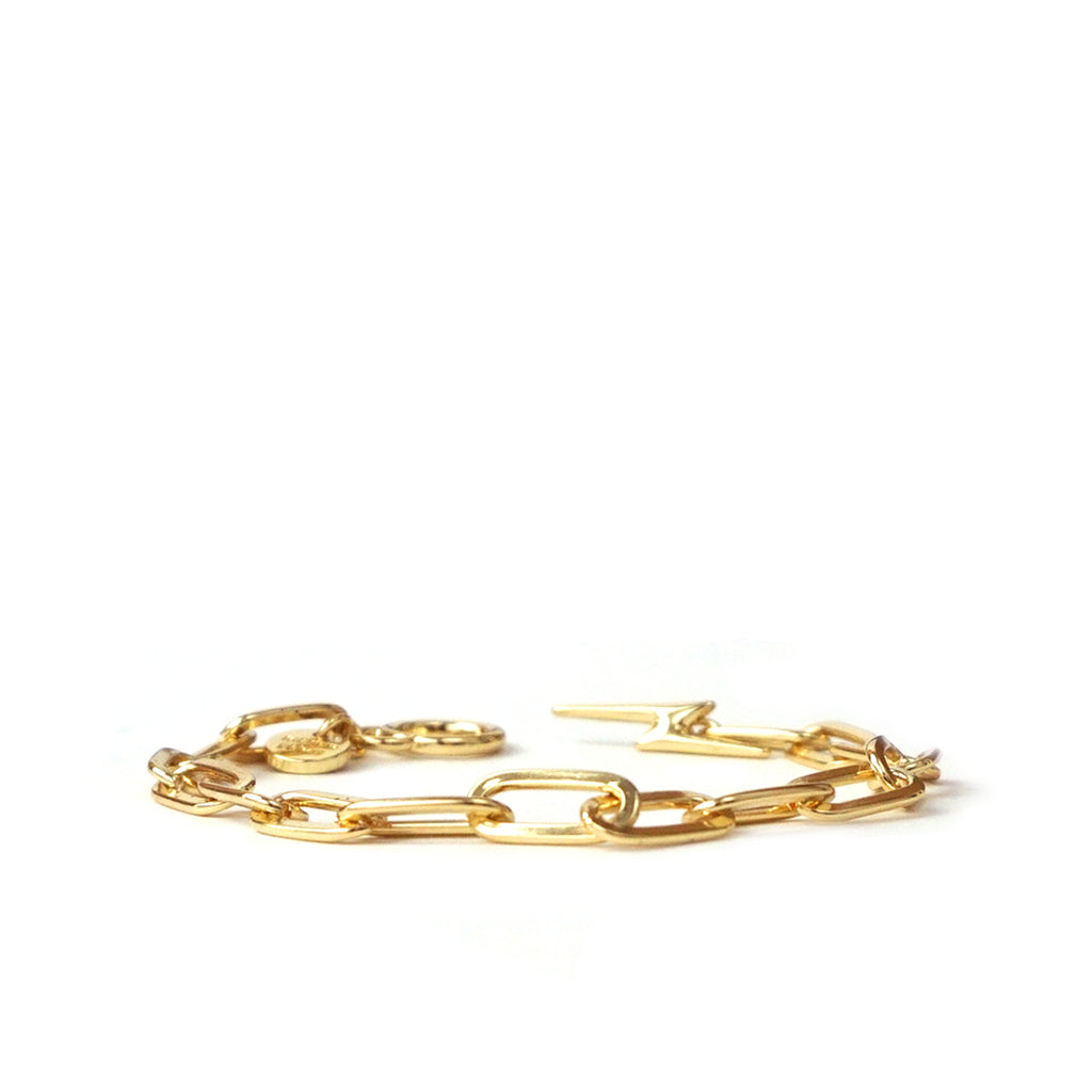 Gold Bolt Toggle Chain Bracelet - Madison's Niche 