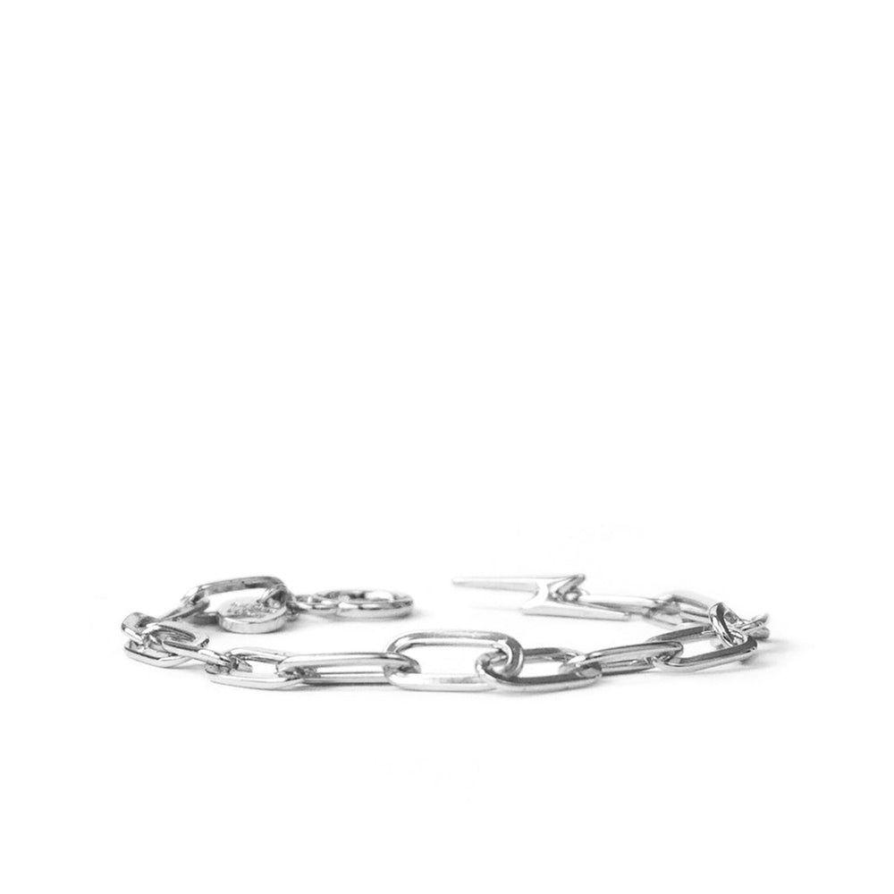 Silver Bolt Toggle Chain Bracelet - Madison&