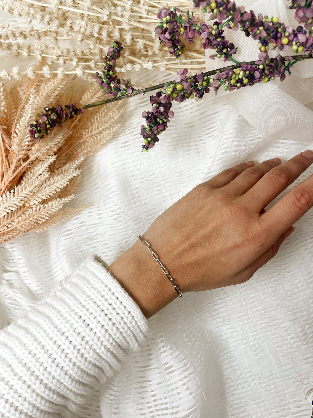 Sterling Small Link Bracelet in Silver - Madison&