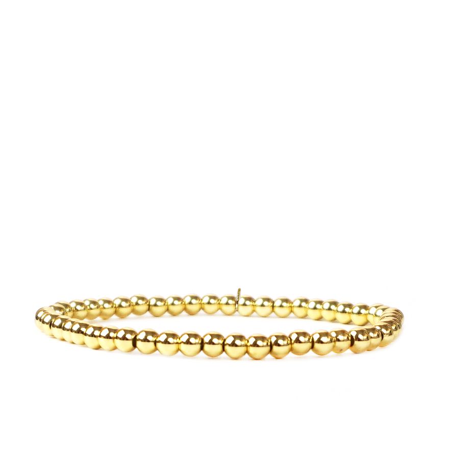 4MM Beaded Ball Bracelet in Gold - Madison's Niche 