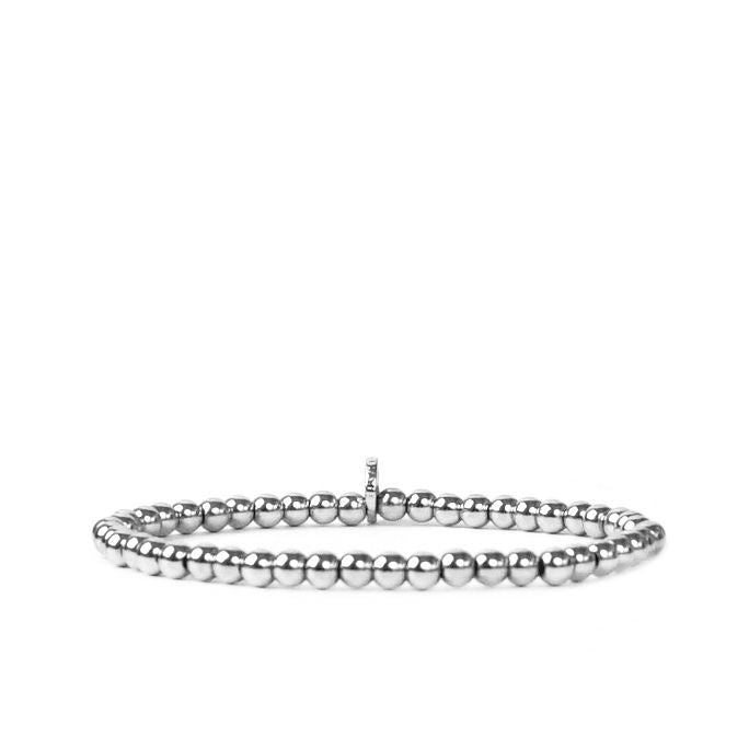 4MM Beaded Ball Bracelet in Silver - Madison&