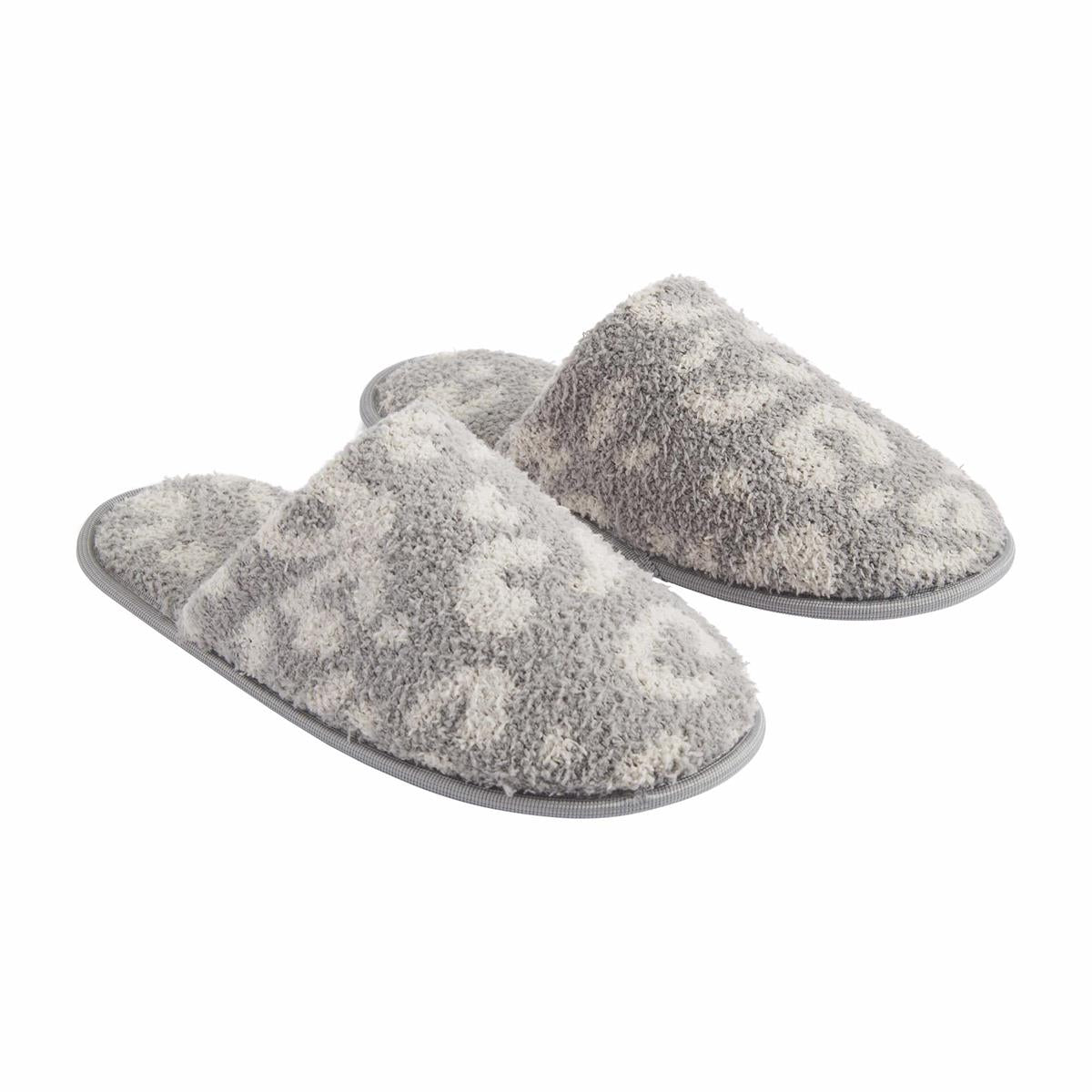 Leopard Slippers in Grey - Madison's Niche 