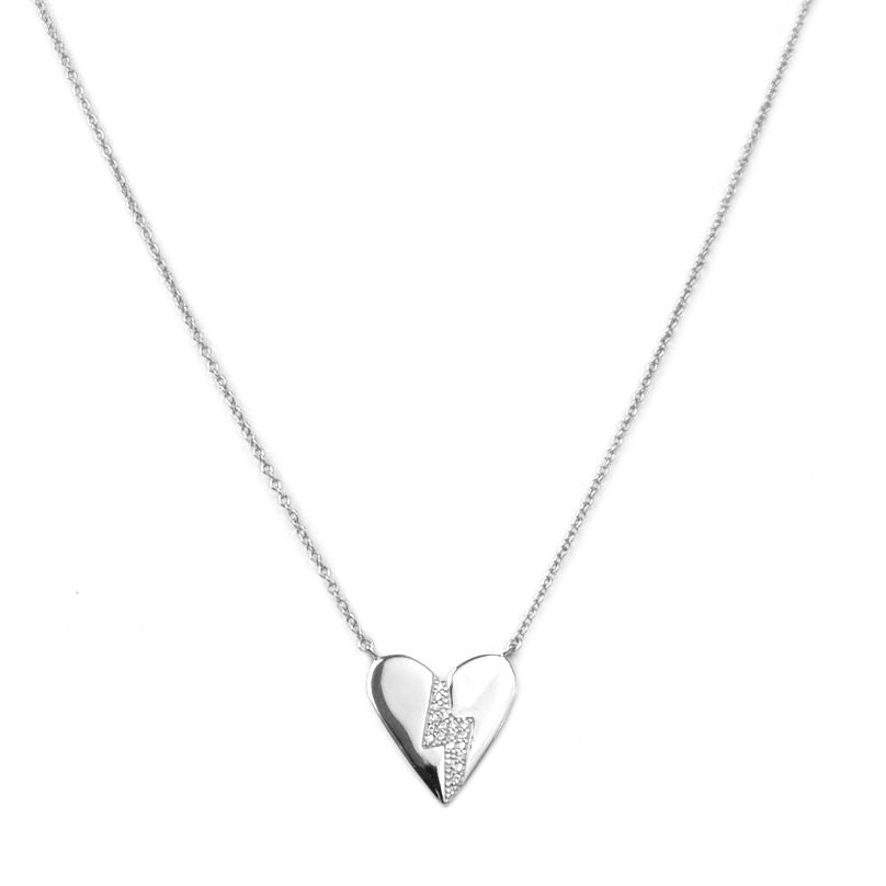 Blake Bolt Necklace in Silver - Madison&