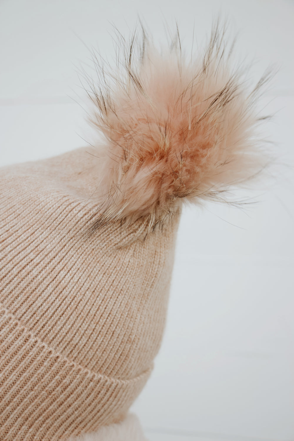 Ronnie Pom Pom Beanie in Blush - Madison's Niche 