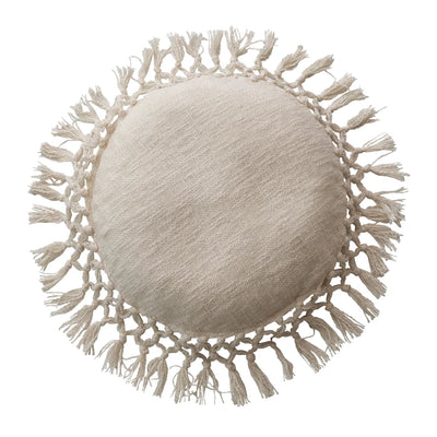 Cream 16" Round Pillow - Madison's Niche 
