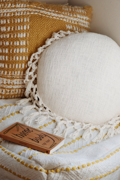 Cream 16" Round Pillow - Madison's Niche 