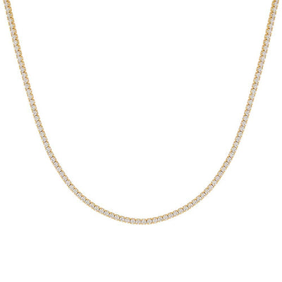 Classic Thin Tennis Necklace in Gold - Madison's Niche 