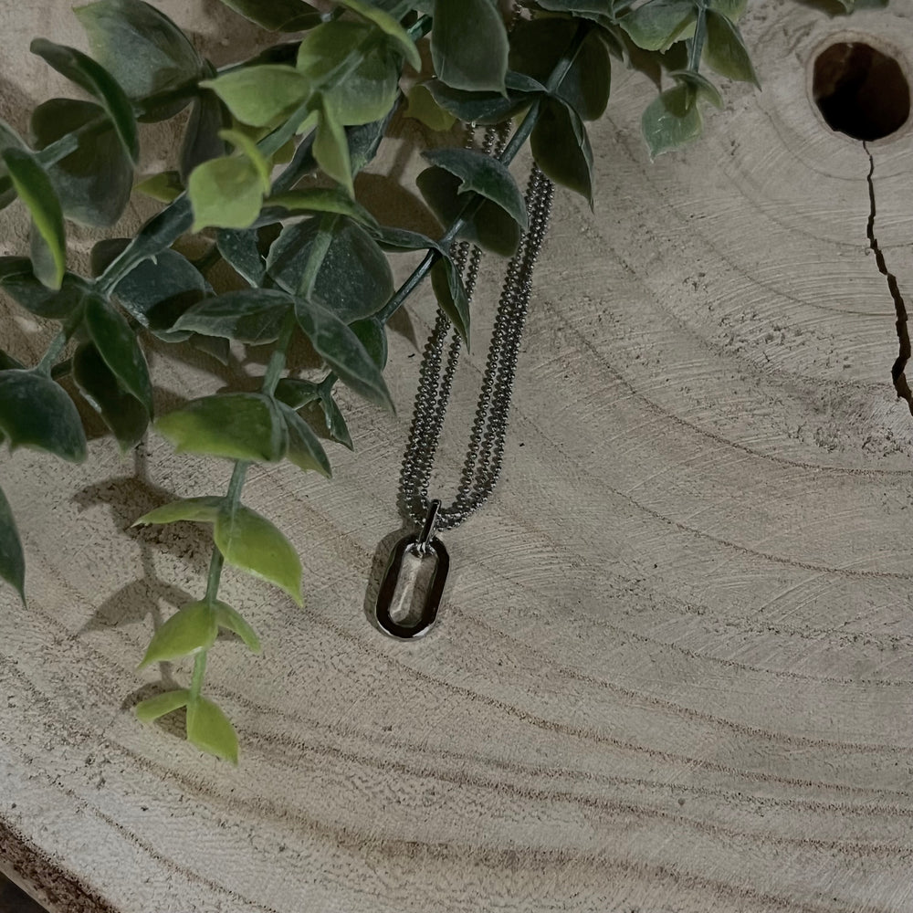 Tri-Strand Pendant Necklace in Silver - Madison&