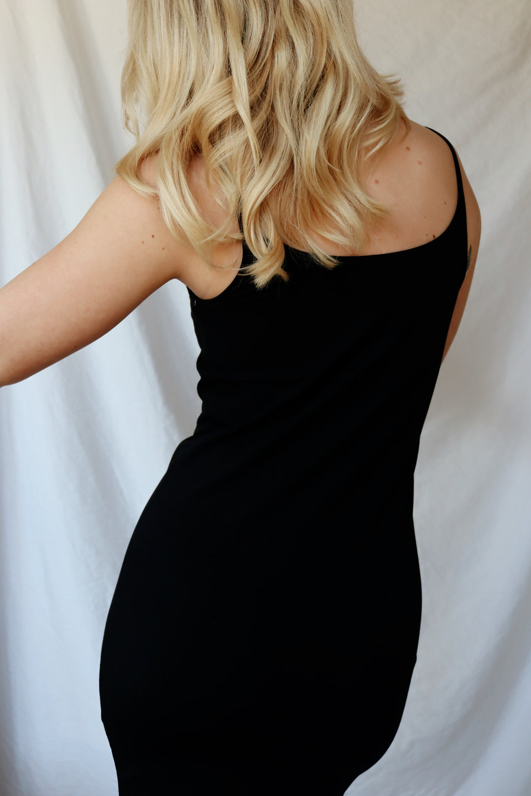 Knit Slip Dress in Black - Madison's Niche 