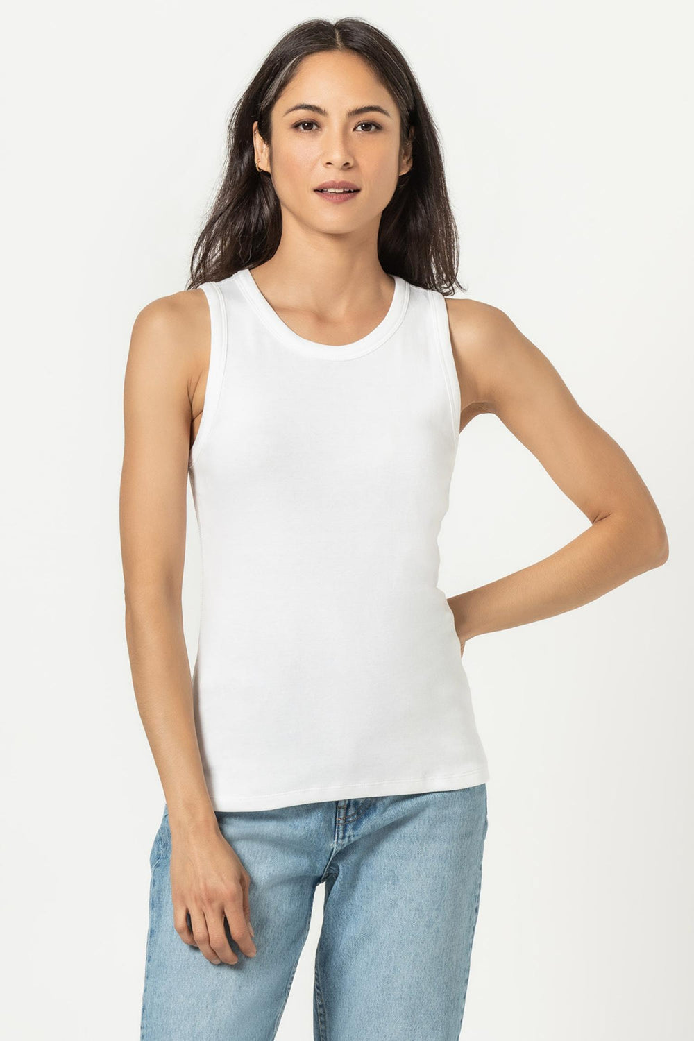 Jewel Tank in White - Madison's Niche 