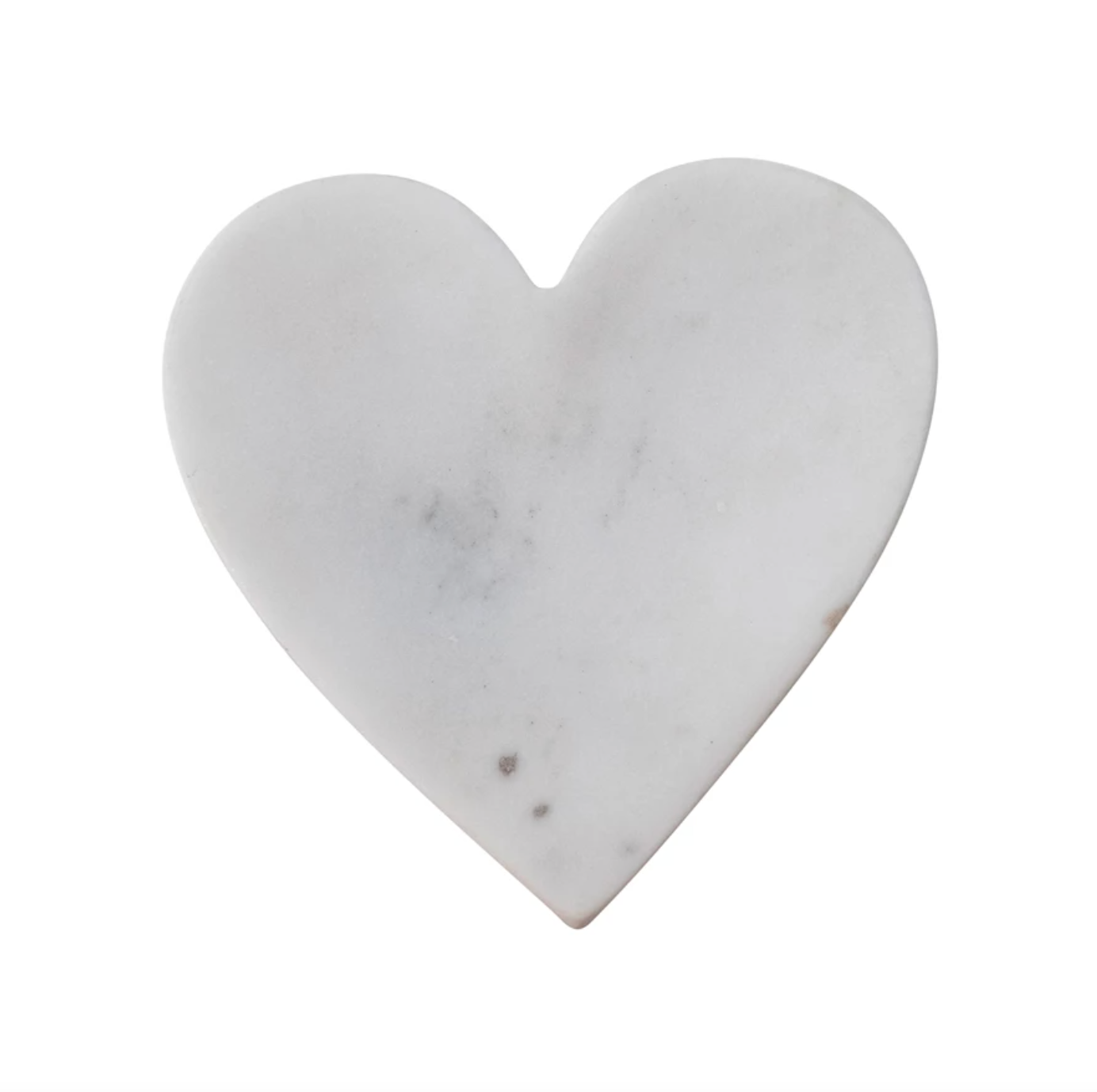 White Marble Heart Dish - Madison's Niche 