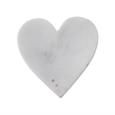 White Marble Heart Dish - Madison's Niche 