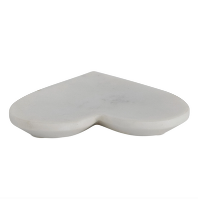 White Marble Heart Dish - Madison's Niche 