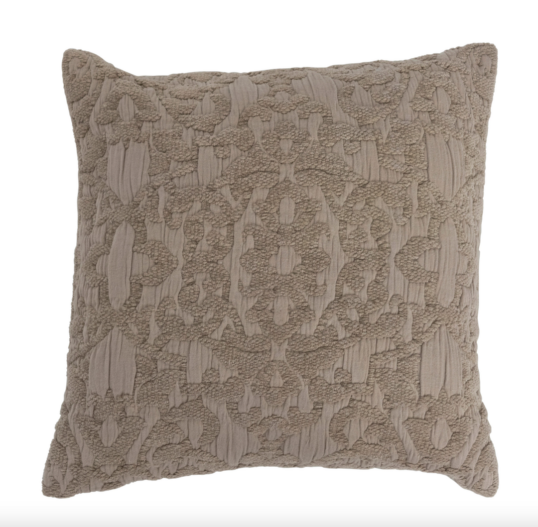 Taupe Chenille Pillow - Madison's Niche 