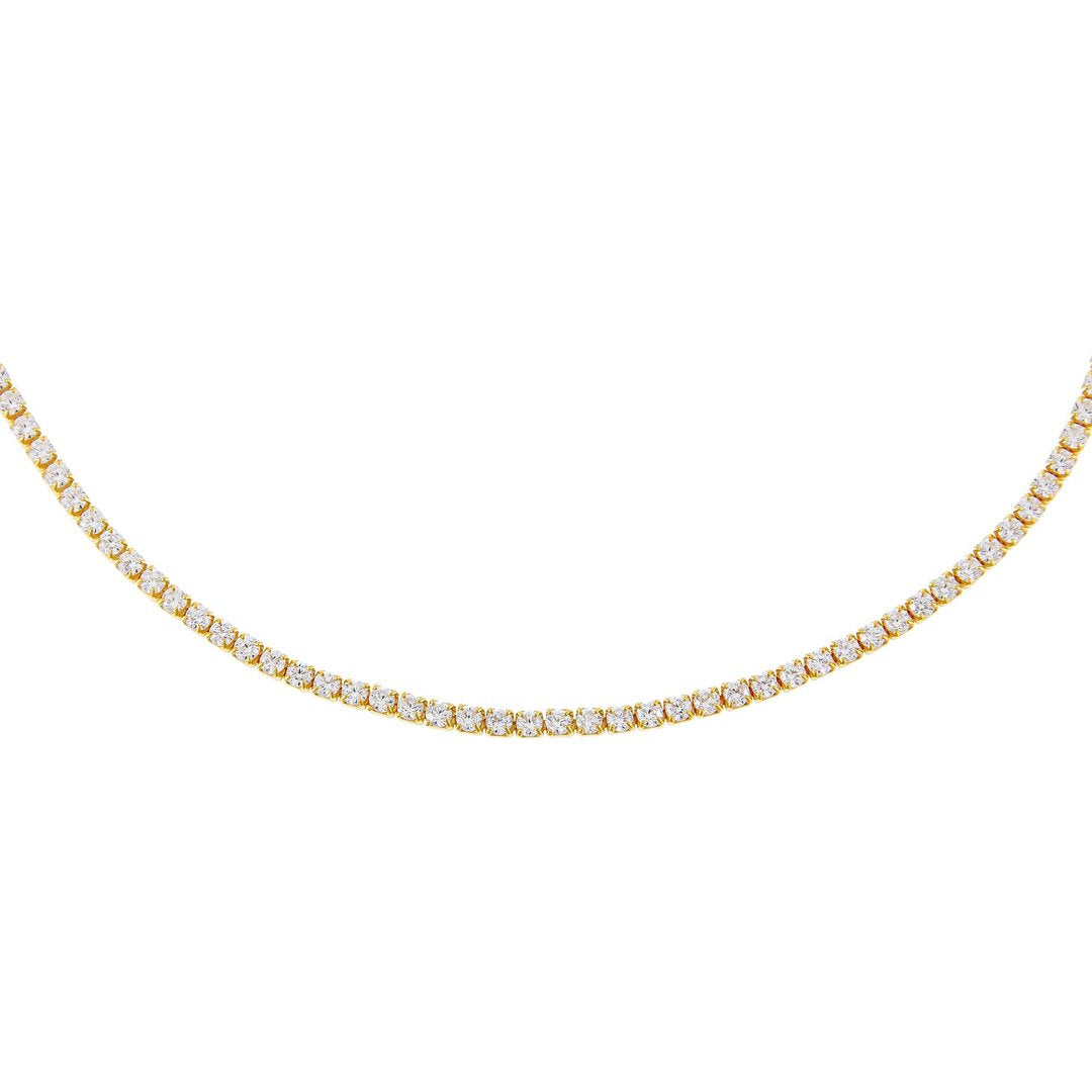 Thin Tennis Choker in Gold - Madison's Niche 