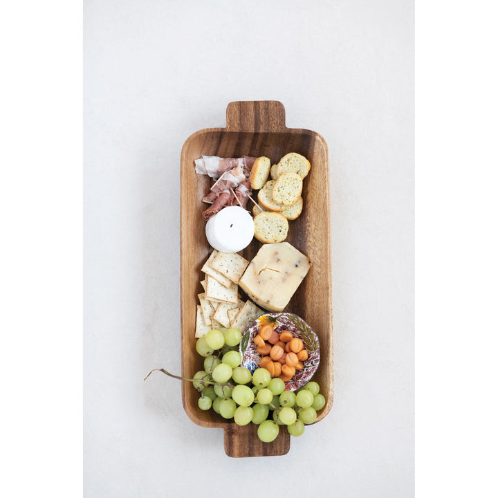 Hand Carved Acacia Tray - Madison's Niche 