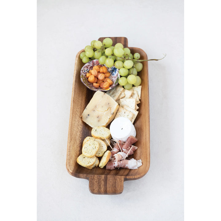 Hand Carved Acacia Tray - Madison's Niche 