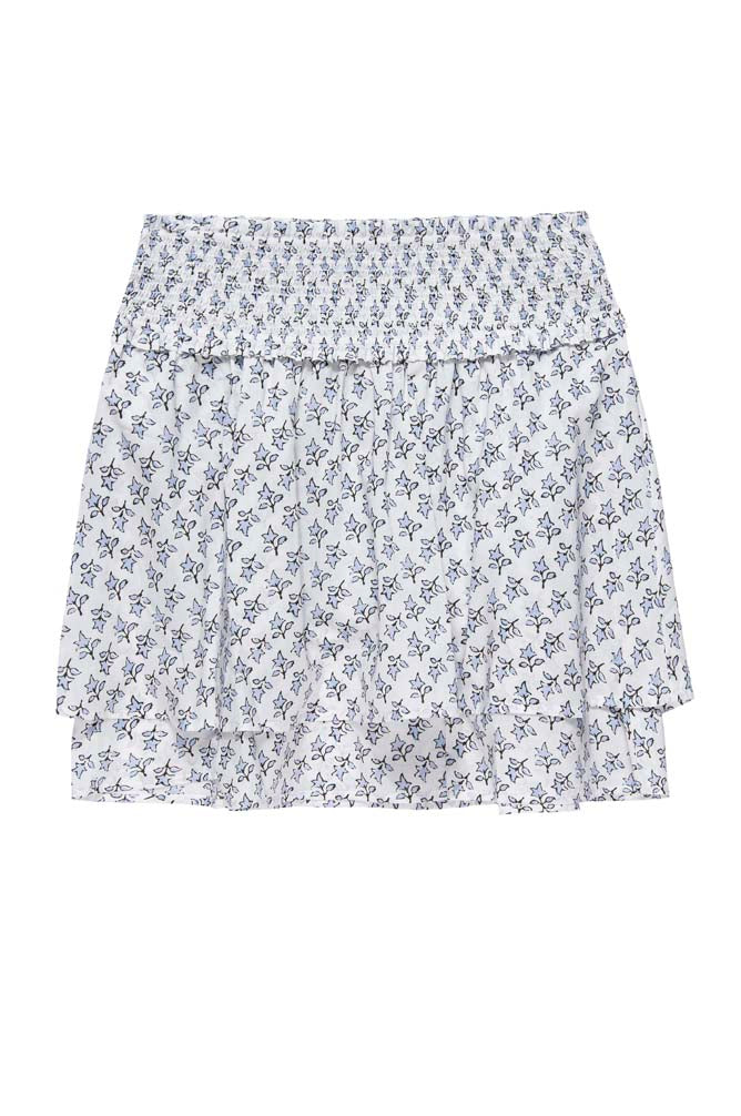 Addison Skirt in White Blue Ivy - Madison's Niche 