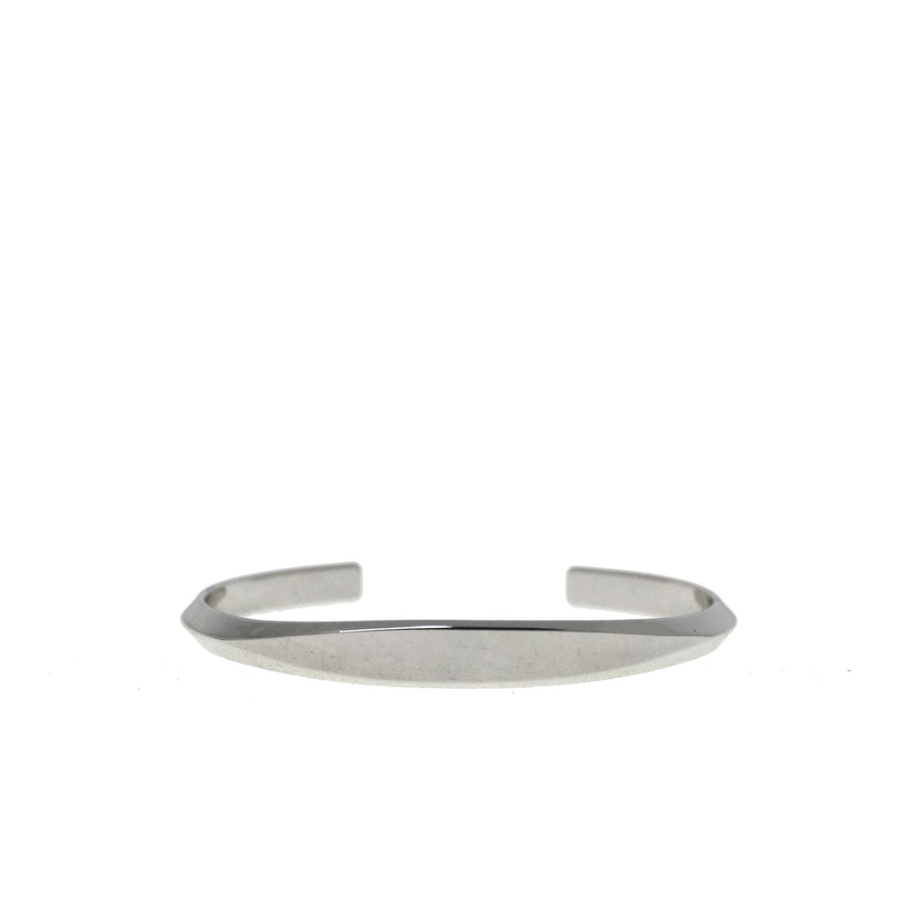 Angled Flat Face Cuff in Silver - Madison&