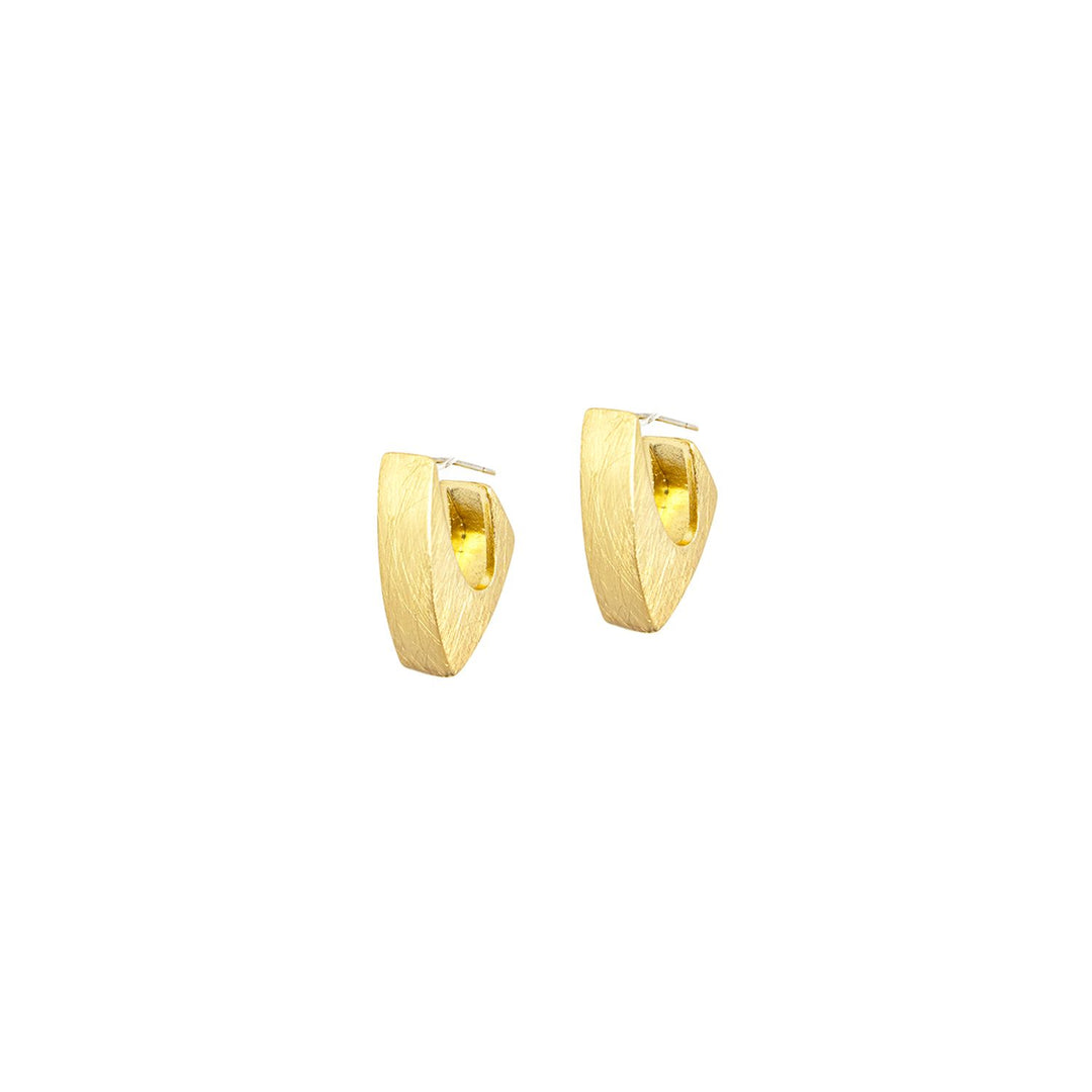 Angular Post Earring in Gold - Madison's Niche 