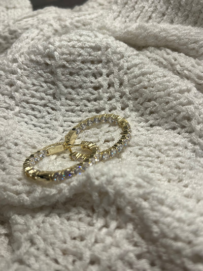 Baguette Earring in Gold - Madison's Niche 
