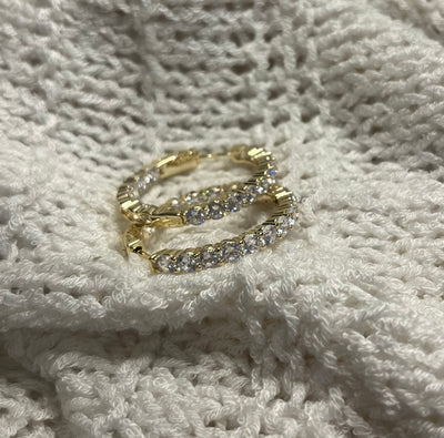 Baguette Earring in Gold - Madison's Niche 