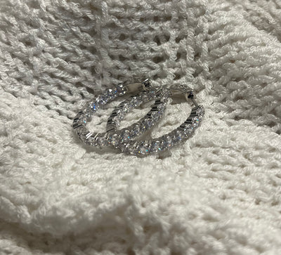 Baguette Earring in Silver - Madison's Niche 