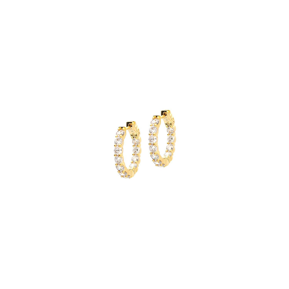 CZ Baguette Earring in Gold - Madison&