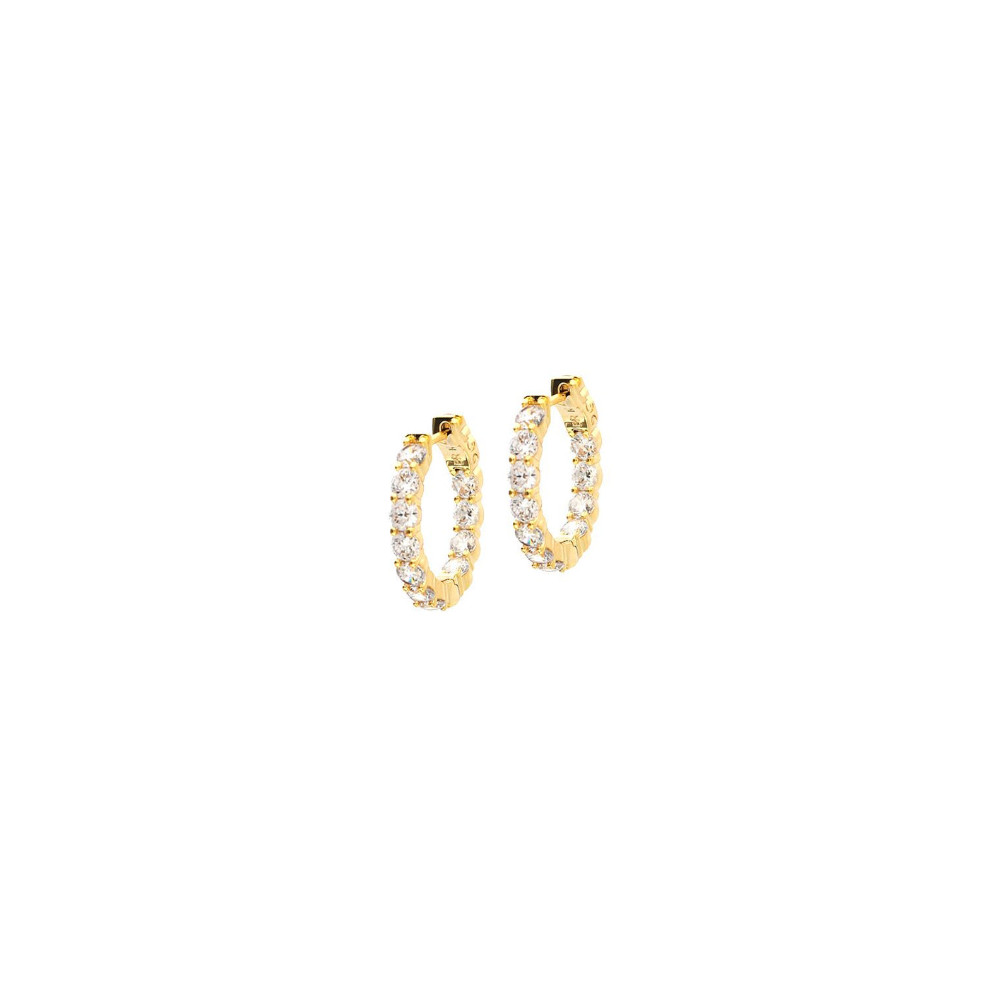 CZ Baguette Earring in Gold - Madison's Niche 