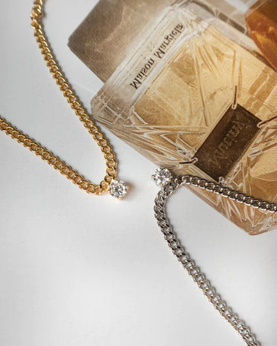 Bardot Stud Charm Necklace in Silver - Madison's Niche 