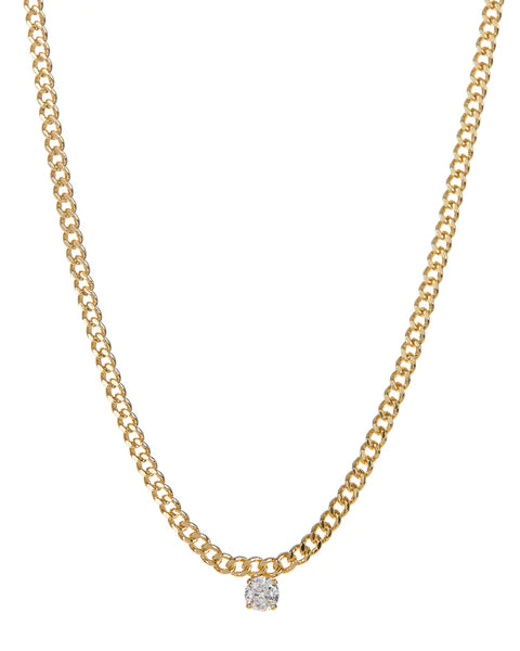 Bardot Stud Charm Necklace in Gold - Madison&
