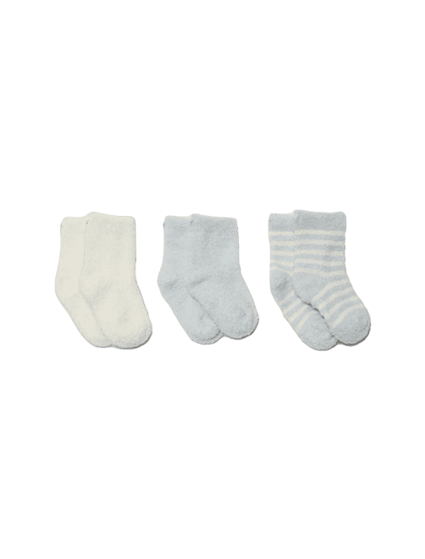 CozyChic Infant Socks 3-Pack in Blue - Madison&