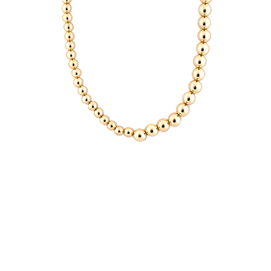 Beaded Ball Necklace in Gold - Madison's Niche 