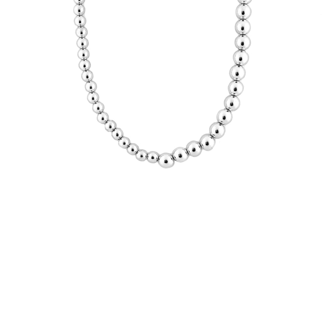 Beaded Ball Necklace in Silver - Madison's Niche 