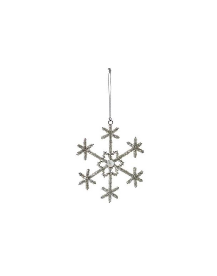 Beaded Glass Snowflake Ornament - Madison's Niche 