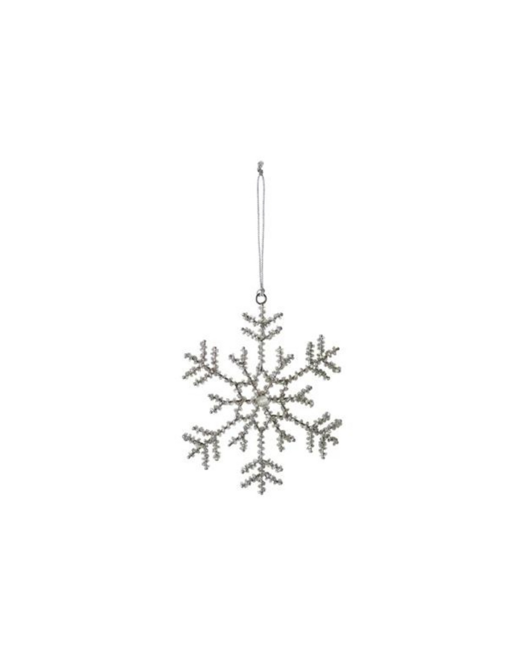 Beaded Glass Snowflake Ornament - Madison's Niche 