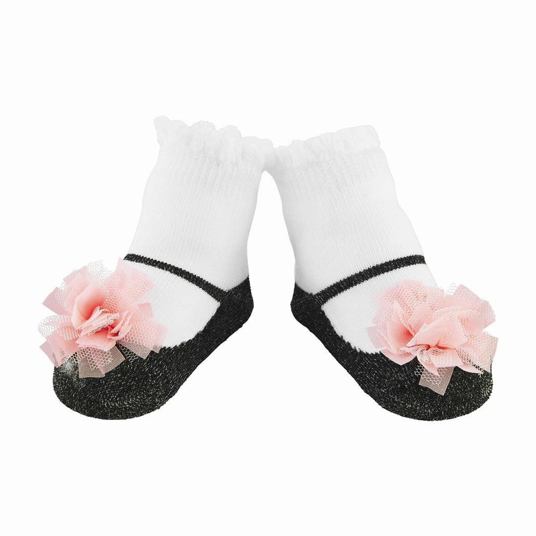 Black & Pink Puff Socks - Madison's Niche 