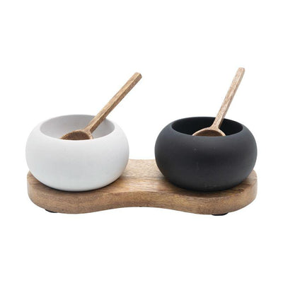 Wood Tray with 2 Bowl Sets - Madison's Niche 