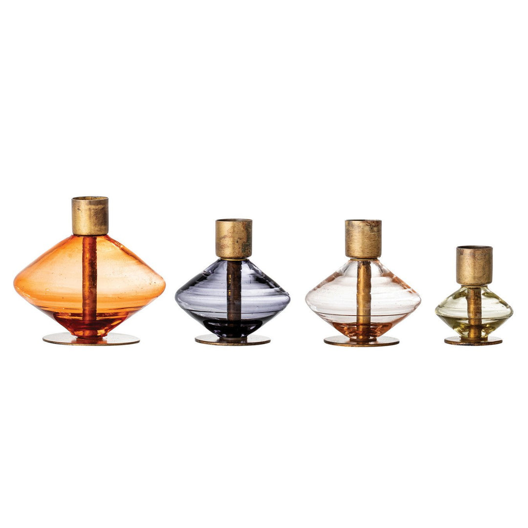 Blown Glass Taper Holder - Madison's Niche 