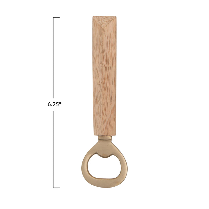 Brass Bottle Opener with Wood Handle - Madison's Niche 