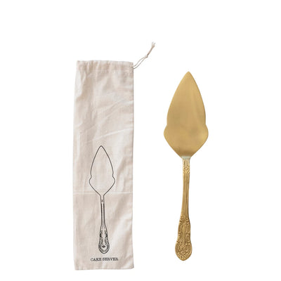Brass Cake Server - Madison's Niche 