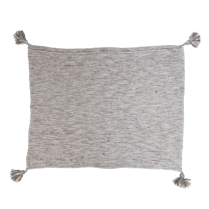 Brown/Cream Woven Throw - Madison's Niche 