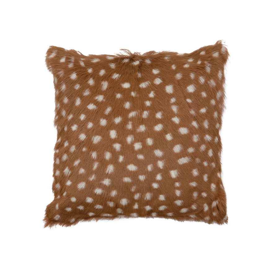 Brown/White Fur Pillow - Madison&
